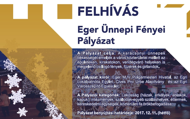 EGER ÜNNEPI FÉNYEI 2017